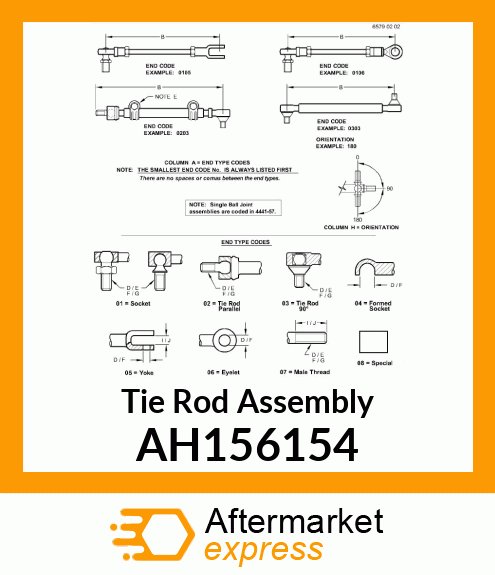 Tie Rod Assembly AH156154