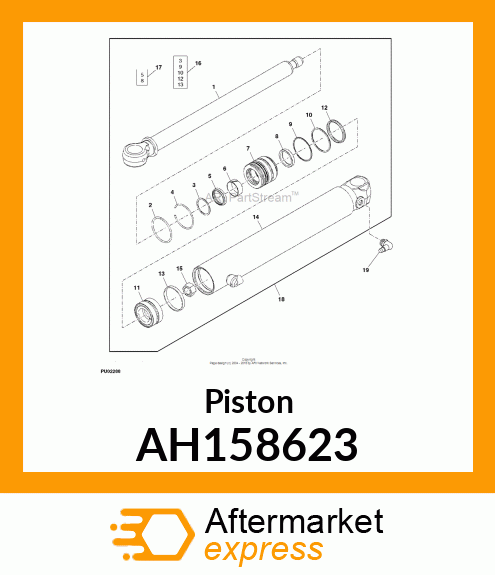 PISTON, UNITIZED, 70 X 40 X 24 AH158623