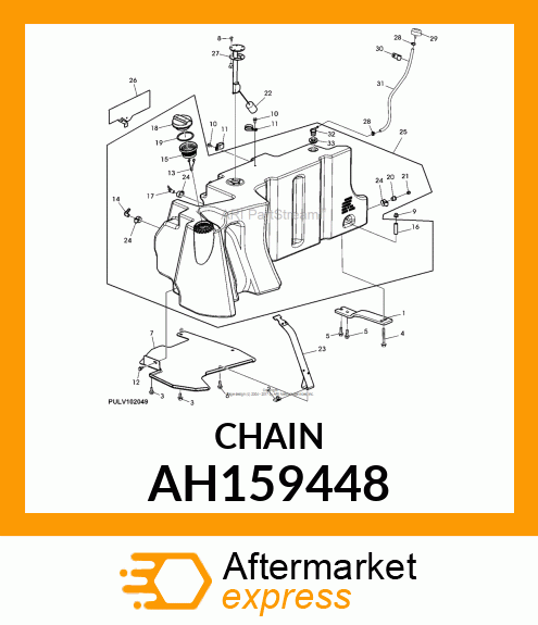 LINK CHAIN, FUEL CAP AH159448