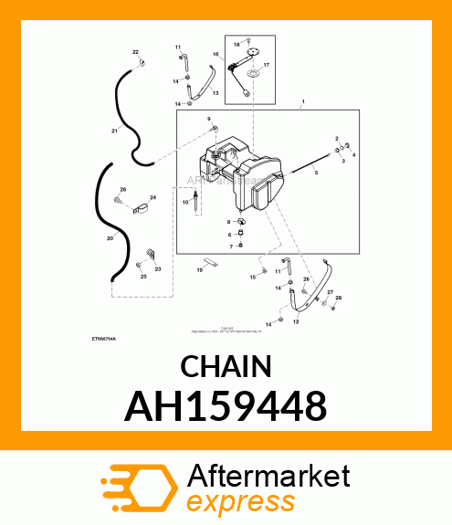 LINK CHAIN, FUEL CAP AH159448