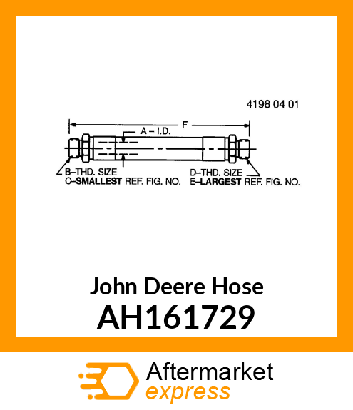 HOSE HYDRAULIC AH161729