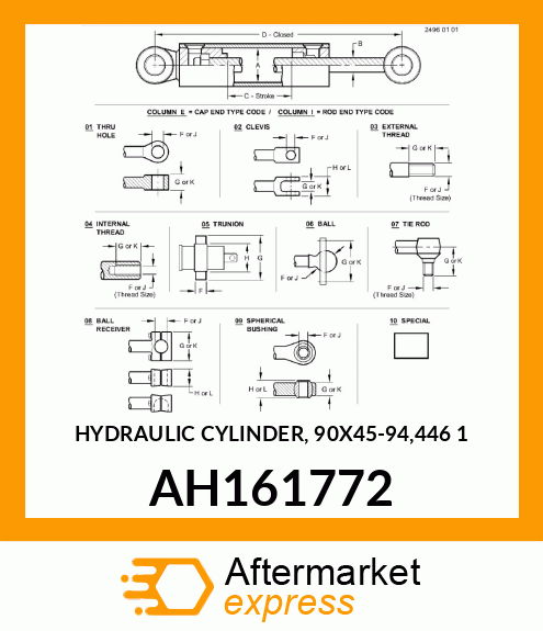 HYDRAULIC CYLINDER, 90X45 AH161772