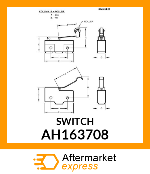 SWITCH ASSY AH163708