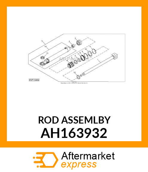 Hydraulic Cylinder Rod AH163932