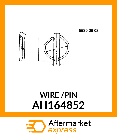PIN ASSY, W/CABLE amp; SNAP AH164852