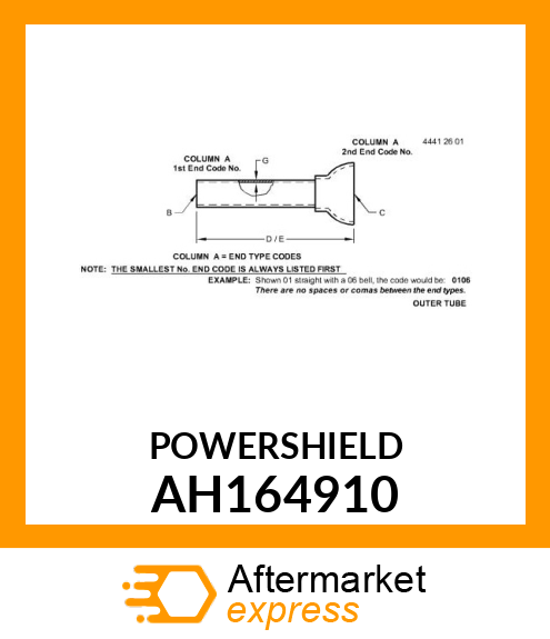 POWERSHAFT SHIELD OUTER ASSY AH164910