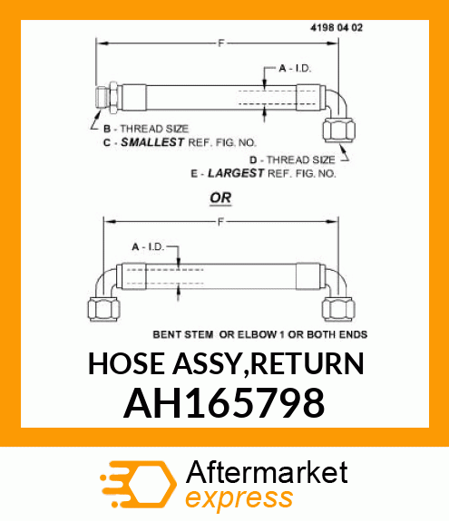 HOSE ASSY,RETURN AH165798