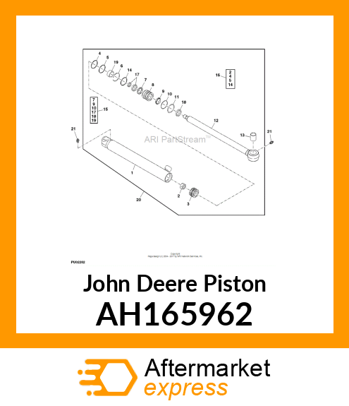 PISTON, UNITIZED, 70 X 45 X 27 AH165962