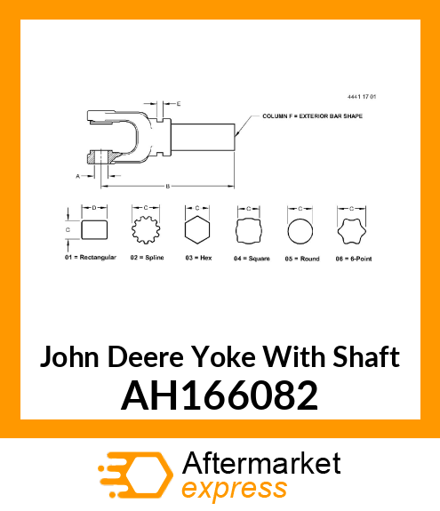 YOKE WITH SHAFT AH166082