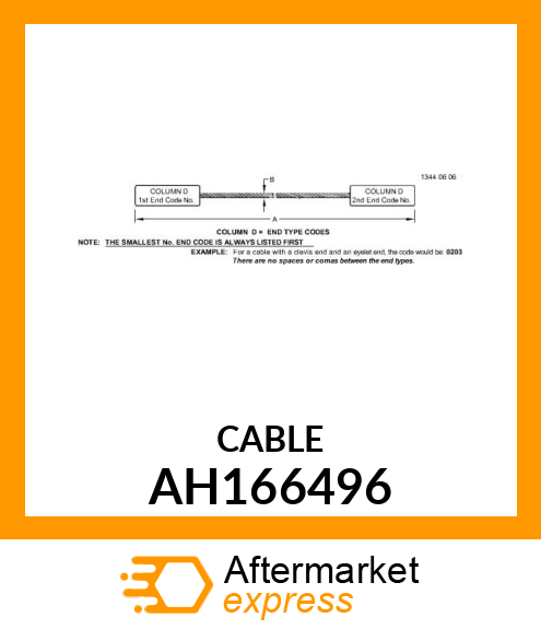 CABLE, YOKE RETAINER AH166496