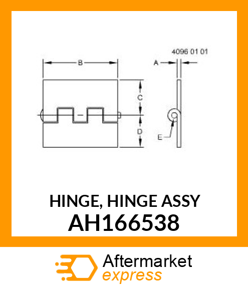 HINGE, HINGE ASSY AH166538