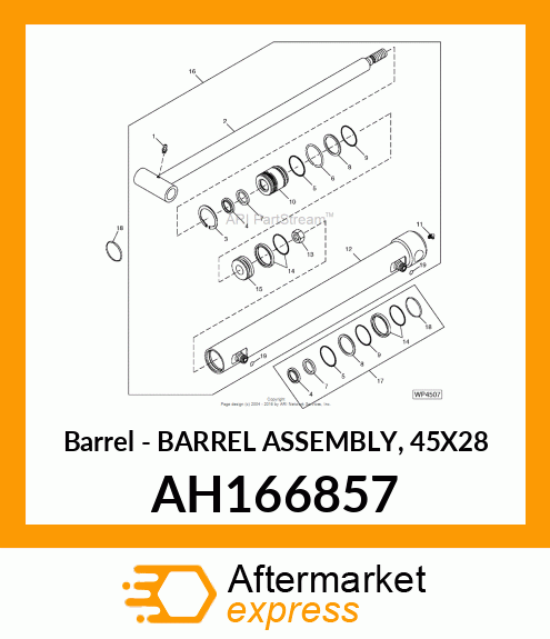 Barrel - BARREL ASSEMBLY, 45X28 AH166857