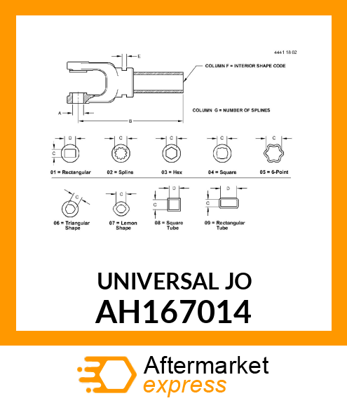 YOKE WITH SHAFT ASSY AH167014