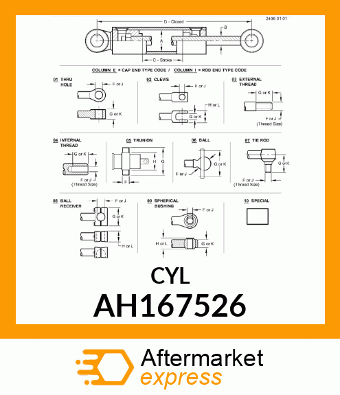 Hydraulic Cylinder AH167526
