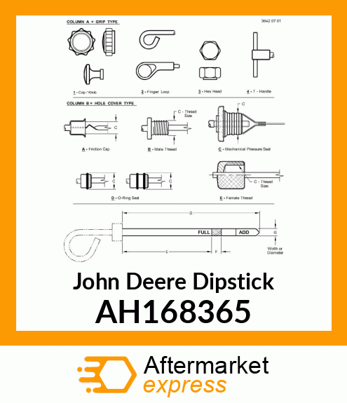 DIPSTICK, 2 SPD ROTOR GEARBOX AH168365