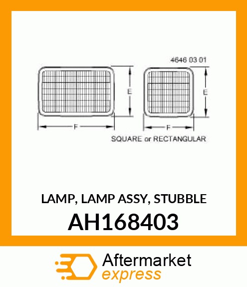 LAMP, LAMP ASSY, STUBBLE AH168403