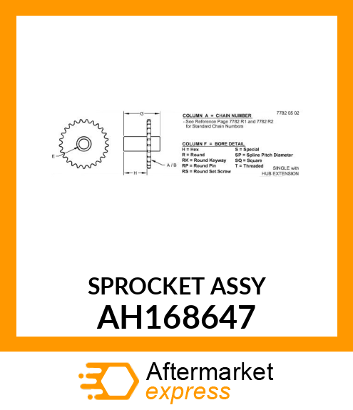 SPROCKET ASSY AH168647