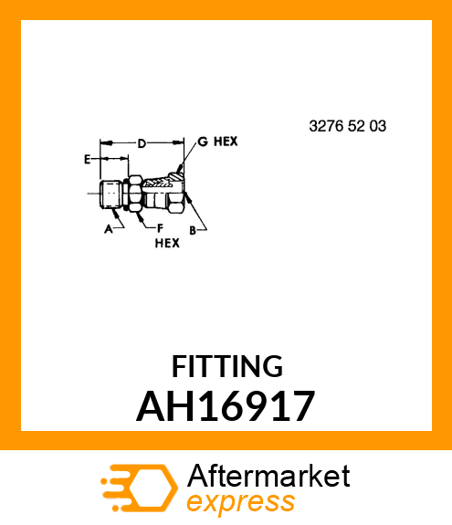 ADAPTER ,STRAIGHT AH16917