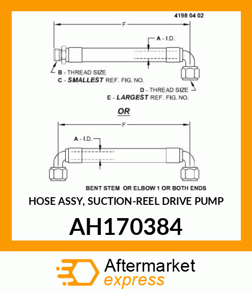 HOSE ASSY, SUCTION AH170384