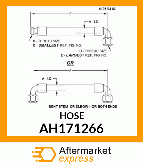 HOSE ASSY, PRESS, REEL DRIVE PUMP AH171266