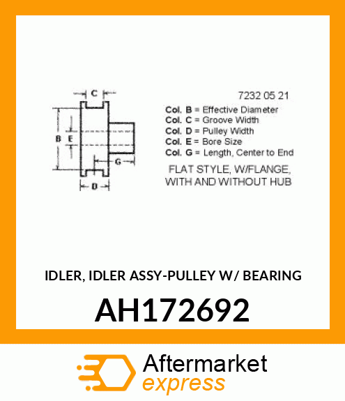 IDLER, IDLER ASSY AH172692