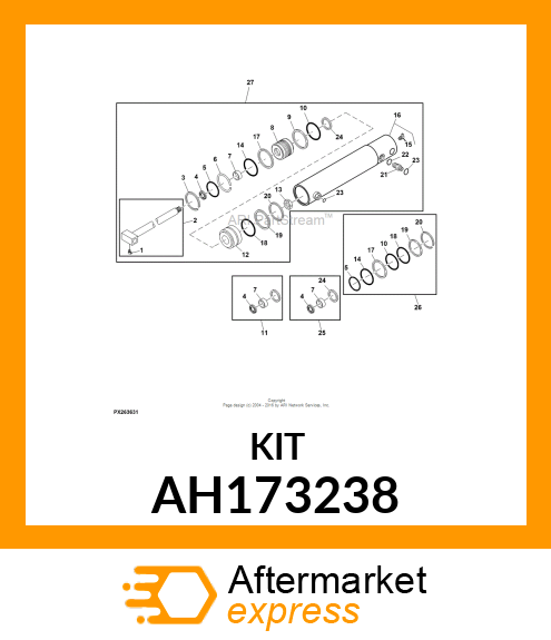 KIT, ROD SEAL,40 AH173238