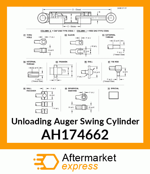 HYDRAULIC CYLINDER, 45 X 25 AH174662