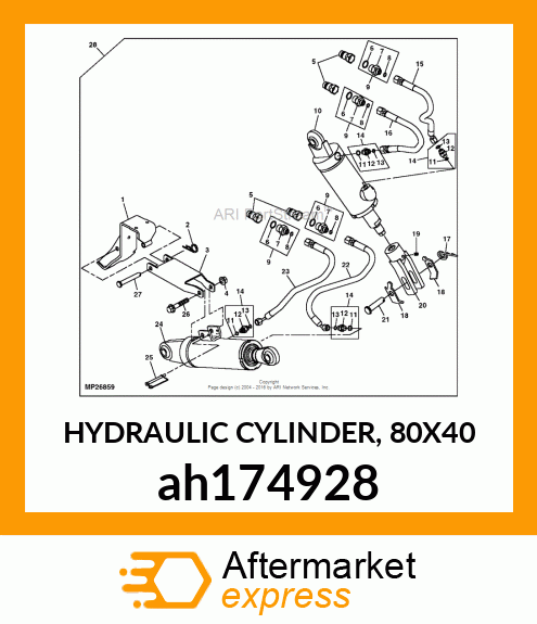 HYDRAULIC CYLINDER, 80X40 ah174928