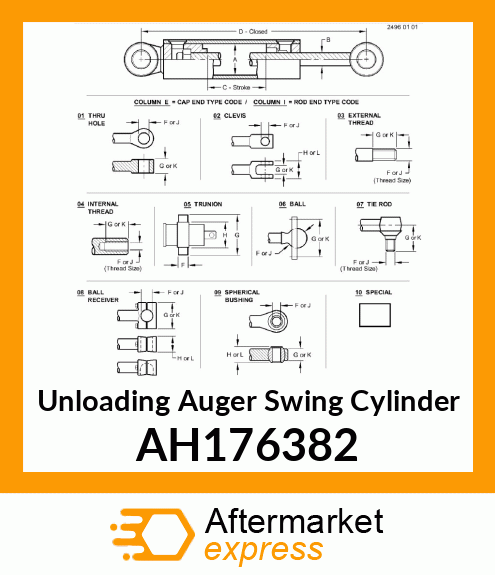 HYDRAULIC CYLINDER, 50X32 AH176382