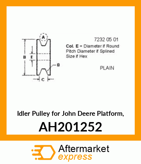 PULLEY ASSY, IDLER AH201252