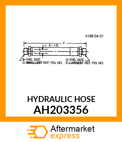 HYDRAULIC HOSE AH203356