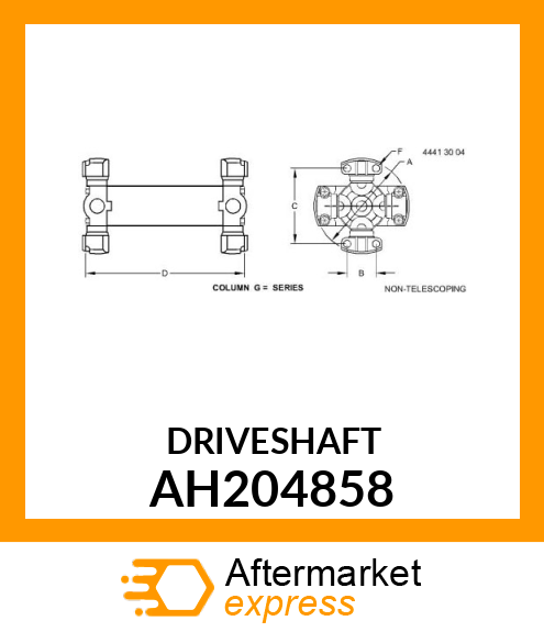 DRIVE SHAFT,ASSY AH204858