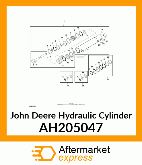 HYDRAULIC CYLINDER, 63X40 AH205047