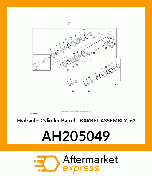 Hydraulic Cylinder Barrel AH205049