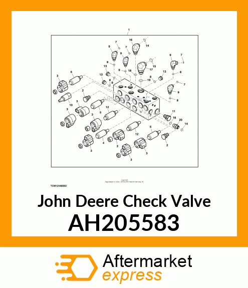 CHECK VALVE, DUAL PILOT OPERATED CH AH205583