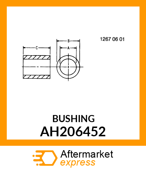 BUSHING,PLASTIC SLEEVE AH206452