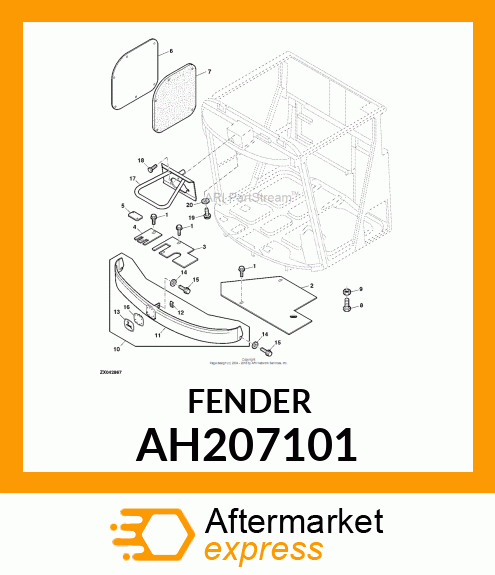 SHIELD, ASSY, CAB FRONT AH207101