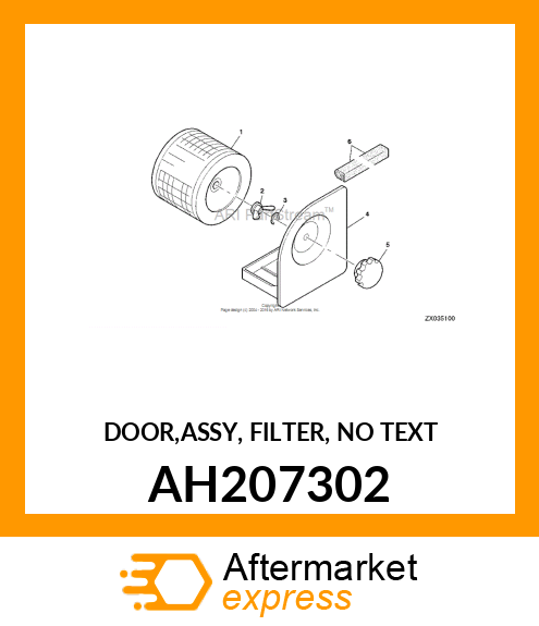 DOOR,ASSY, FILTER, NO TEXT AH207302