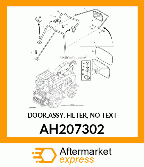 DOOR,ASSY, FILTER, NO TEXT AH207302