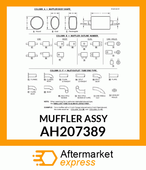 MUFFLER ASSY AH207389