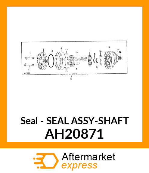 Seal - SEAL ASSY-SHAFT AH20871