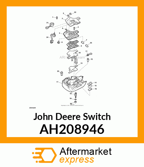 SWITCH,MEMBRANE AND DIFFUSER ASSY AH208946