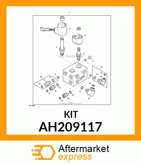 SEAL KIT,AHC SOLENOID AH209117