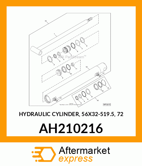 HYDRAULIC CYLINDER, 56X32 AH210216