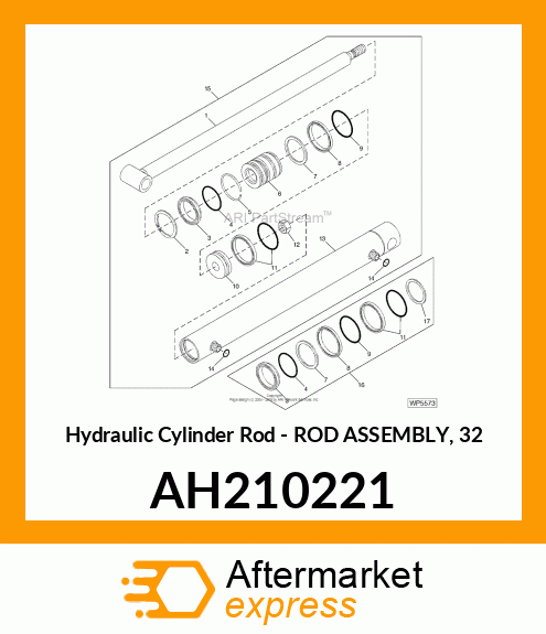 Hydraulic Cylinder Rod - ROD ASSEMBLY, 32 AH210221