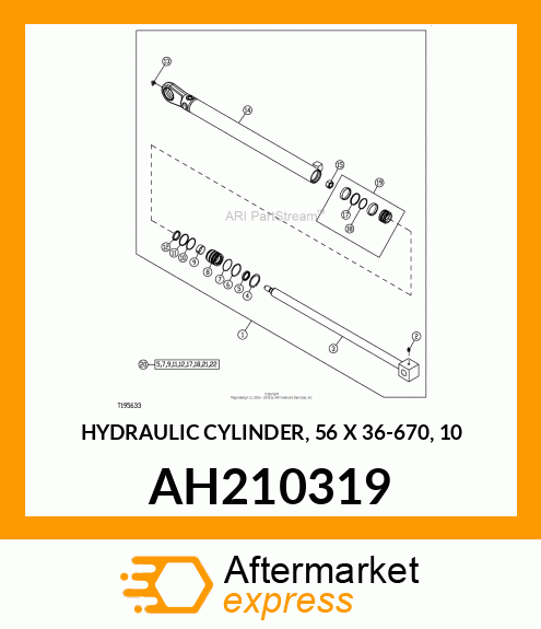 HYDRAULIC CYLINDER, 56 X 36 AH210319