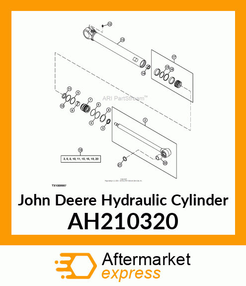 HYDRAULIC CYLINDER, 56 X 32 AH210320