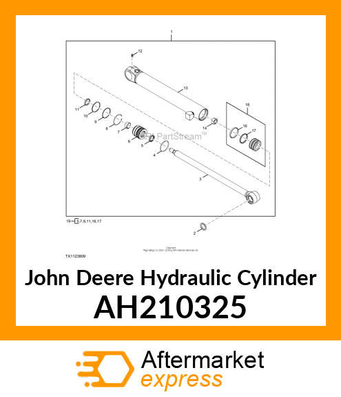 HYDRAULIC CYLINDER, 70 X 36 AH210325