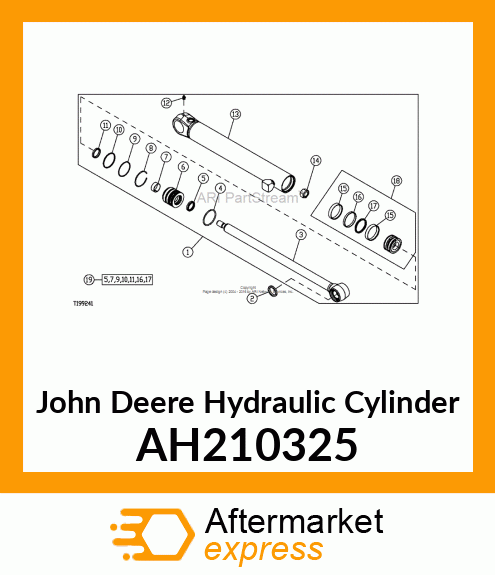 HYDRAULIC CYLINDER, 70 X 36 AH210325