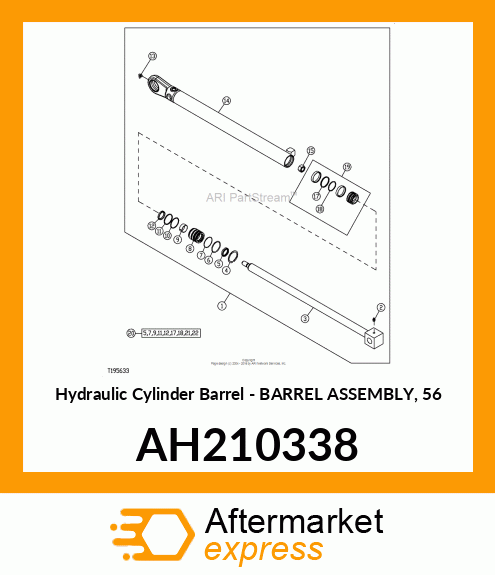 Hydraulic Cylinder Barrel - BARREL ASSEMBLY, 56 AH210338